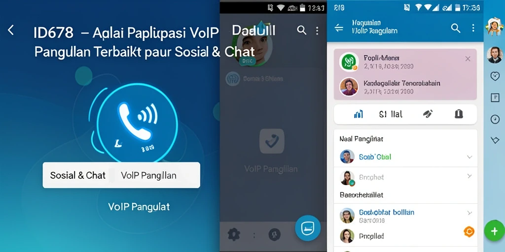 Tampilan antarmuka ID678 yang sederhana dan intuitif saat melakukan VoIP Panggilan.