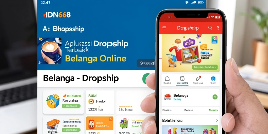 Tampilan antarmuka aplikasi IDN668 untuk Dropship yang menarik.