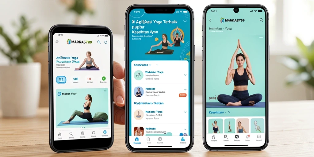 Antarmuka pengguna MARKAS789 yang menarik dan fungsional untuk sesi yoga.