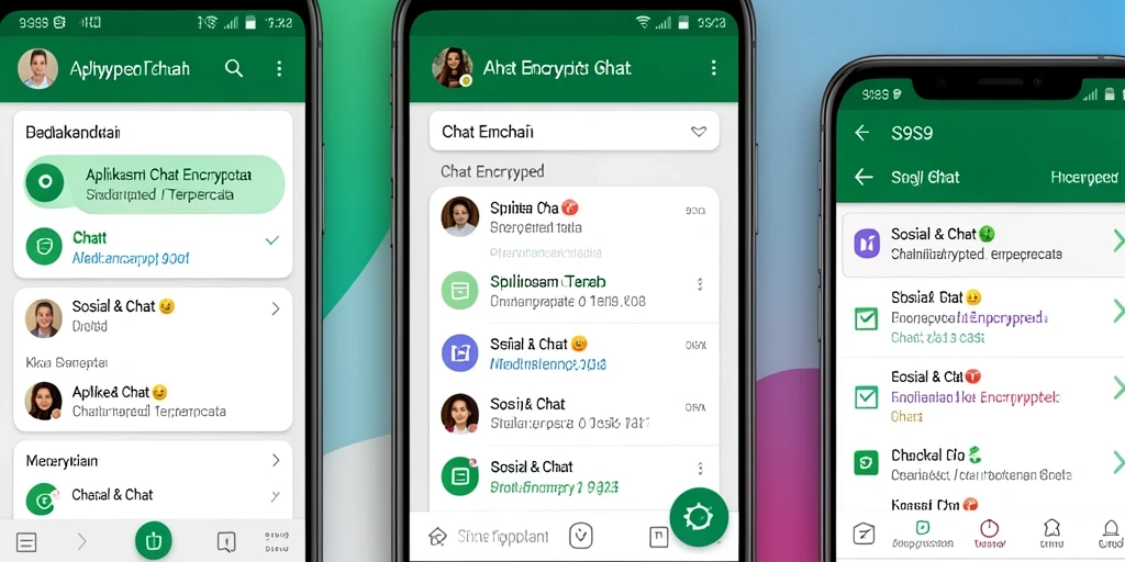Antarmuka S9S9 yang modern untuk chatting aman.