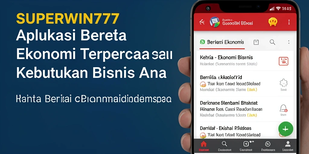 Tampilan antarmuka aplikasi SUPERWIN777 yang informatif dan user-friendly.