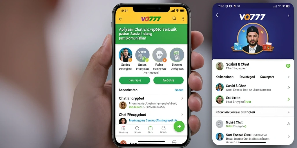 Antarmuka VO777 yang sederhana dan fungsional untuk Chat Encrypted.