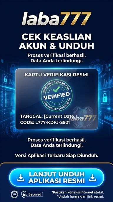 Tampilan kanal resmi laba777